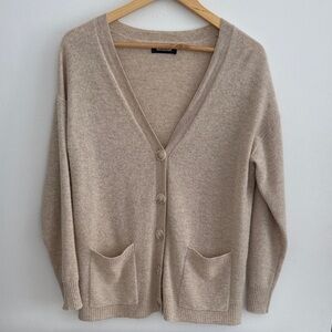 NAADAM Cashmere Boyfriend Cardigan in Oatmeal